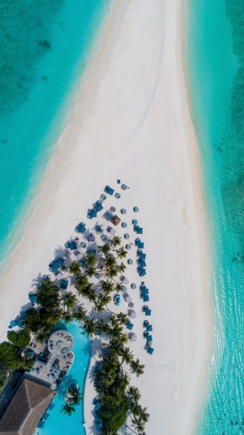 马尔代夫的沙滩度假岛