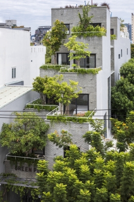 越南81平米的绿色植物梯田公寓