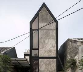 印尼76平米尖角超瘦框架房屋
