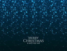 圣诞节蓝色星光素材图