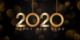 闪亮2020新年快乐风格素材图