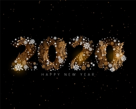 2020年新年快乐创意装饰壁纸