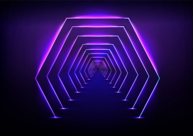 紫色五边形时空隧道