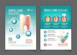 牙齿诊所广告宣传册素材下载