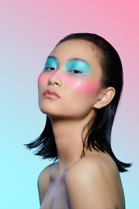 Solstice杂志-彩虹美妆人像时尚图片