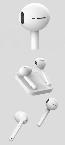 白色苹果AirPods蓝牙耳机