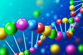 丰富多彩的立体球形DNA基因排序素材图