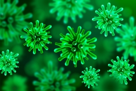 绿色病毒病菌素材