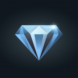 蓝色钻石珠宝素材