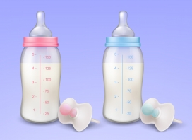 婴儿奶瓶奶嘴素材