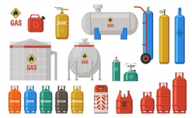 气体燃料存储罐图标集合