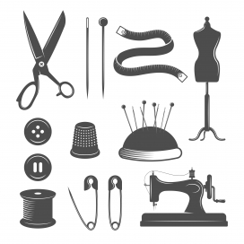裁缝工具元素集