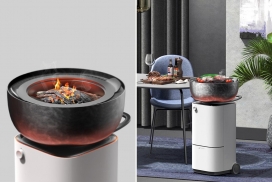 灵感来自空气净化器机制的现代室内烧烤炉