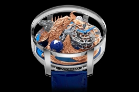 3D雕刻奇幻生物装饰天文学陀飞轮手表的表盘