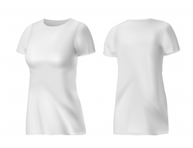 时尚白色女性T恤衫素材下载
