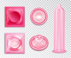 粉红色男避孕套计生用品素材下载