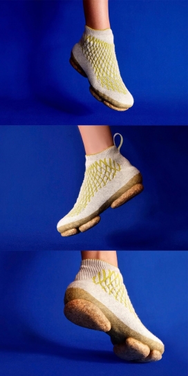 使用废料和3D编织可生物降解的鞋子
