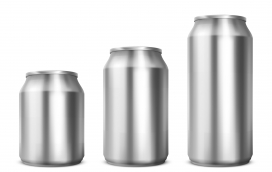银色铝制易拉罐素材
