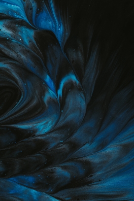蓝色孔雀液体花纹图