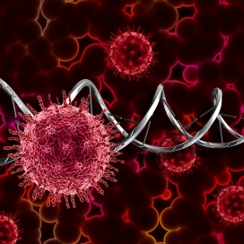 红色DNA病毒病菌图