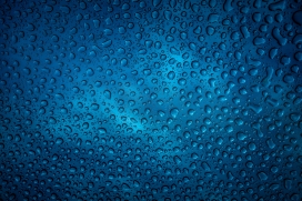 蓝色玻璃水滴图