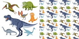 卡通恐龙动物集锦素材下载