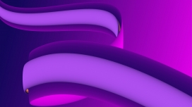 抽象紫色3D管状素材下载