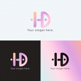时尚HD字母组合LOGO字体素材下载
