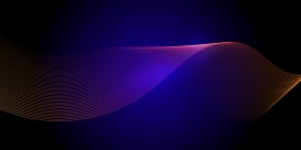 蓝色流畅动感的曲线线条背景素材下载