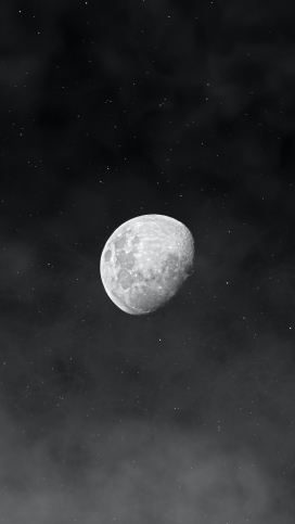 月球黑白图片
