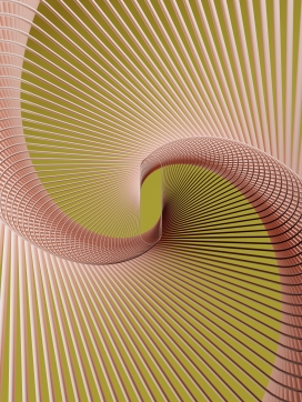 抽象的3D扭曲曲线通道