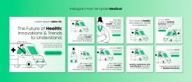 简洁绿色风医疗保健instagram帖子平面设计