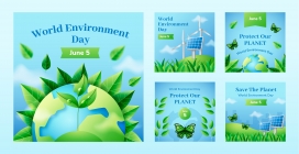 绿色世界环境日庆祝活动海报素材