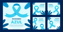 AZUL-蓝色丝绸丝带海报素材