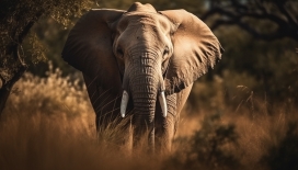 非洲大草原上的母象