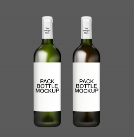 白色标签葡萄酒瓶子素材下载