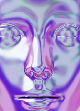 紫色液态面具