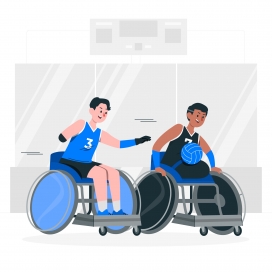 残奥会轮椅橄榄球概念图素材下载