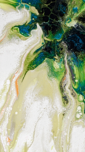 绿色褶皱液态流体花纹图