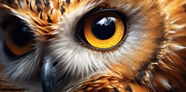 犀利的猫头鹰眼睛
