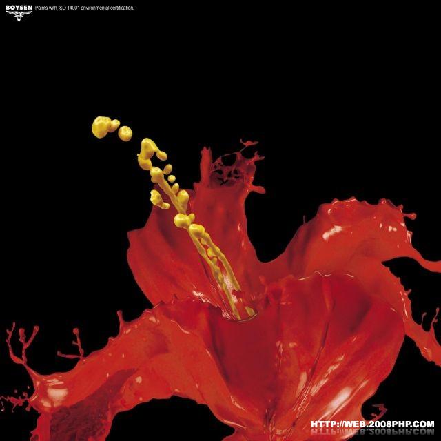 德国BOYSEN油漆水花喷溅效果创意广告---酷图编号3