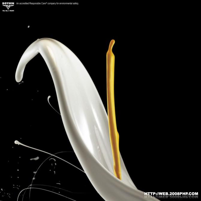 德国BOYSEN油漆水花喷溅效果创意广告---酷图编号2