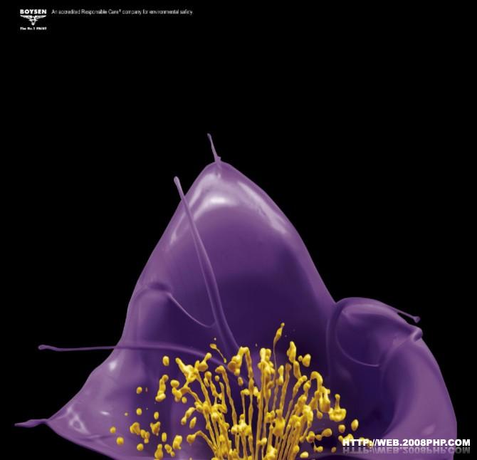 德国BOYSEN油漆水花喷溅效果创意广告---酷图编号1