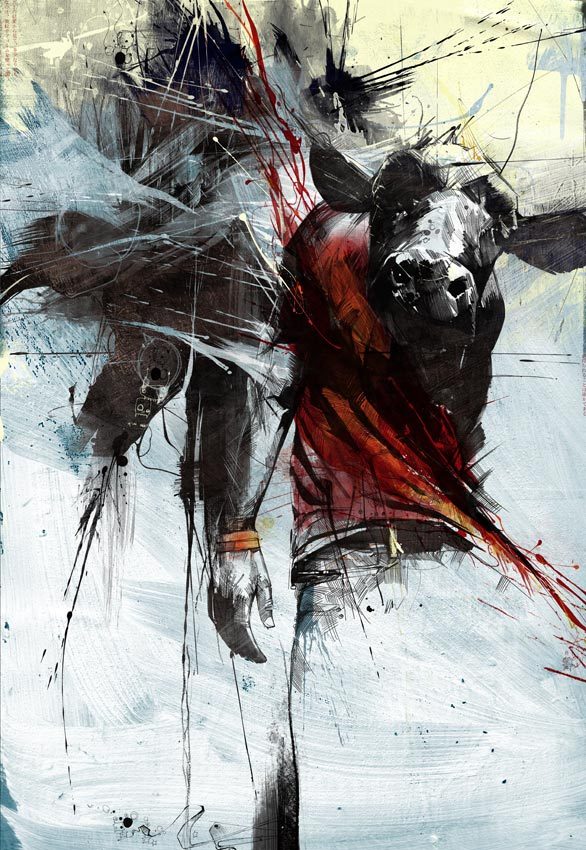 美国Re-Visited潦草人像插画---酷图编号2