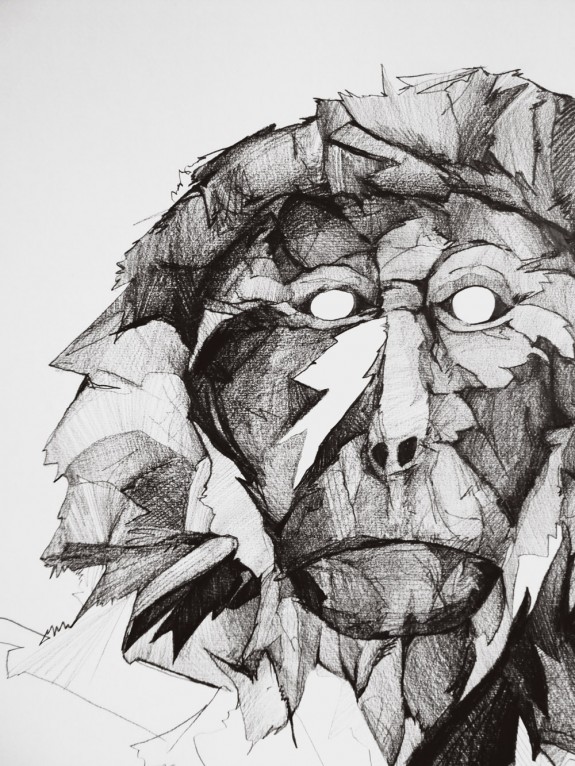 国外手绘大猩猩速写插画---酷图编号2