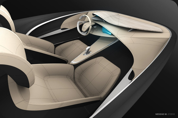 工业设计手绘稿:都市网络上Behance氢电动汽车---酷图编号2