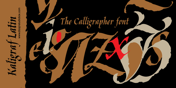 欧美Kaligraf Latin Font漂亮英文字体设计欣赏---酷图编号3