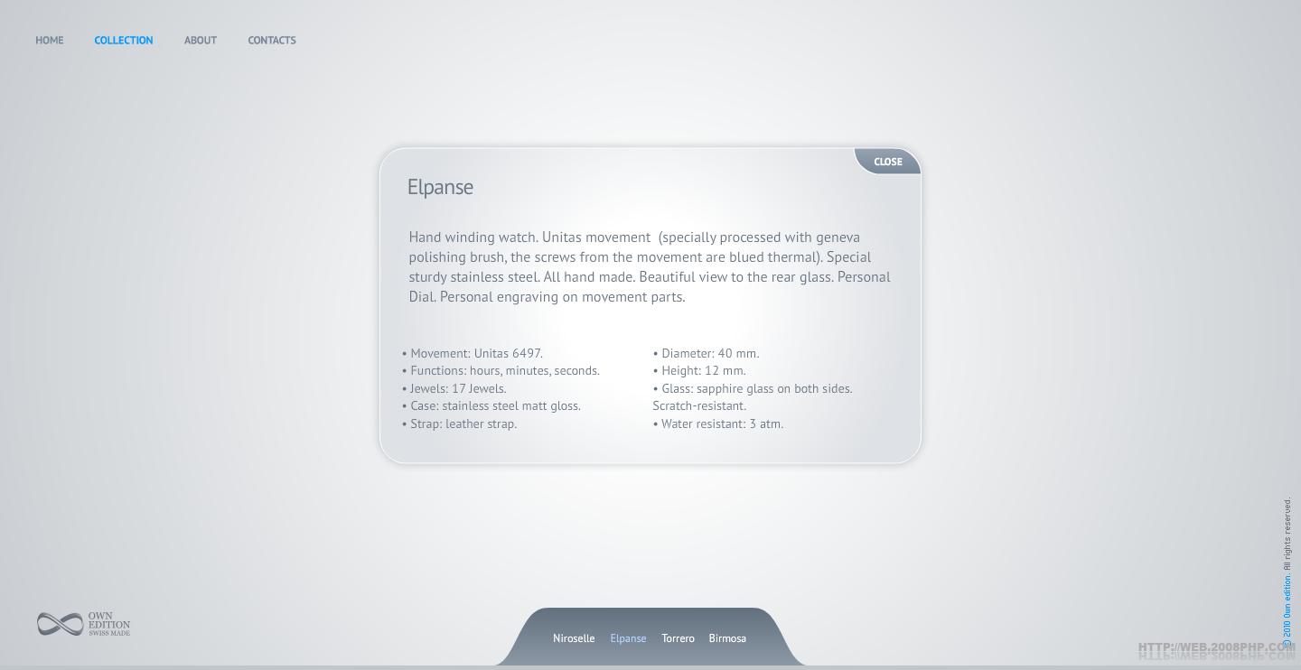 欧美ownedition时尚男士手表酷站截图---酷图编号903095