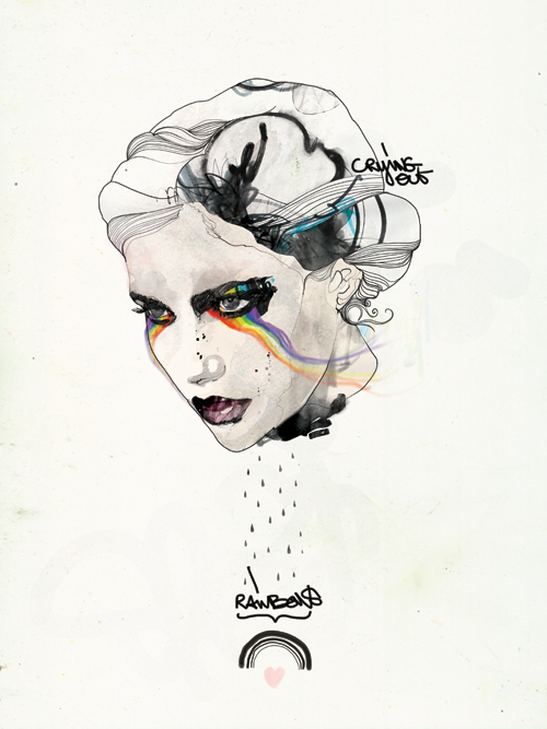 欧美new works新款个性手绘人像艺术插画封面-欧莱凯设计网(2008php.