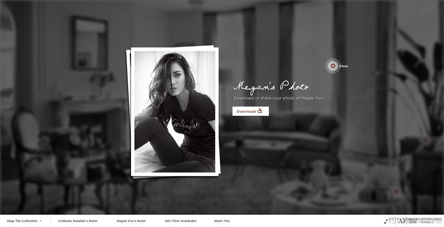 意大利Armani Jeans阿玛尼休闲服饰网站截图欣赏图片